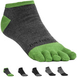 FUN TOES Men's Toe Socks Lightweight Breathable-Value 6 PAIRS Pack- Size 6-12