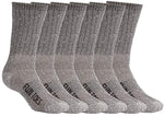 Women's Crew Merino Wool Socks 6 Pairs Winter Lightweight, Reinforced Throughout Size 9-11 For Shoe Sizes 5-10